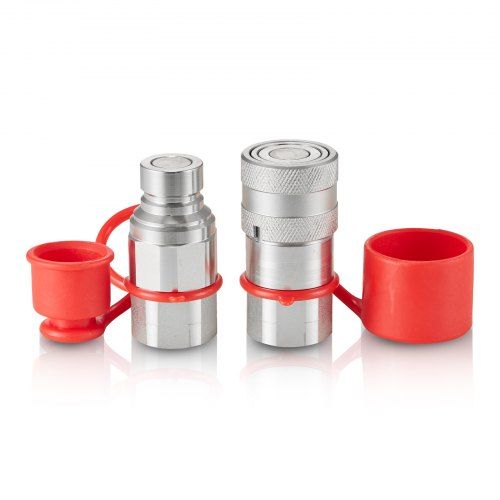 1/2‑inch platte hydraulische snelkoppelingen voor skid‑steerladers – robuust, schoon en makkelijk in gebruik