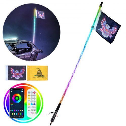 4‑voet LED‑zweeplicht met app‑ en RF‑besturing voor UTV, ATV en motor – een complete verlichtingservaring
