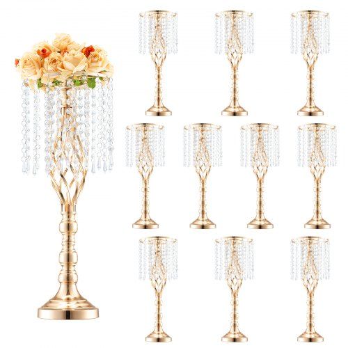55 cm gouden bloemstandaard set – Elegante vakwerk voor bruiloften en feesten