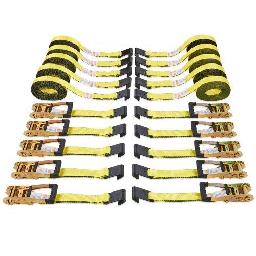10-delige set ratelspanbanden 2 inch × 30 ft – Krachtige en veelzijdige ladingvastzetting