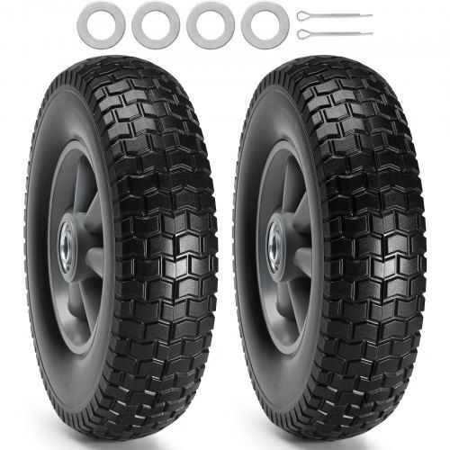 10‑inch massieve PU‑wielen met runflatband: de robuuste upgrade voor elke werkwagen