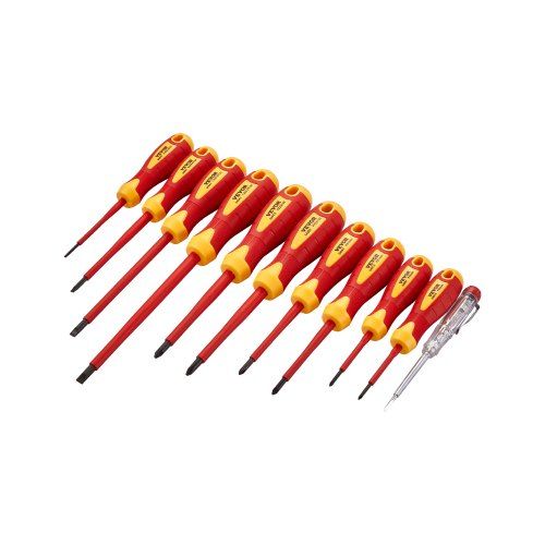 11-delige geïsoleerde schroevendraaierset voor elektriciens – veilig, ergonomisch en veelzijdig