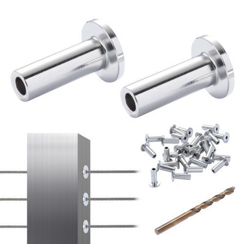 121 roestvrijstalen beschermhoezen voor 1/8‑inch kabelleuningen – duurzame oplossing voor binnen‑ en buitenbalustrades