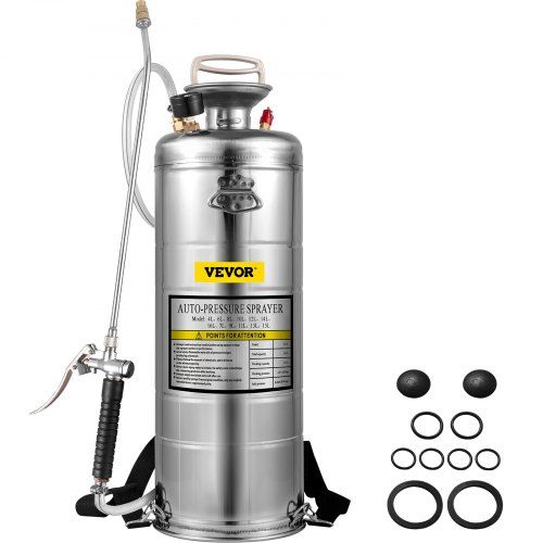 12‑liter roestvrijstalen handsproeier met pompsysteem – veelzijdig, stevig en drukversterkt