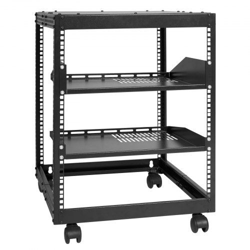 Flexibel open‑frame serverrack (12U) voor compacte werkplekken