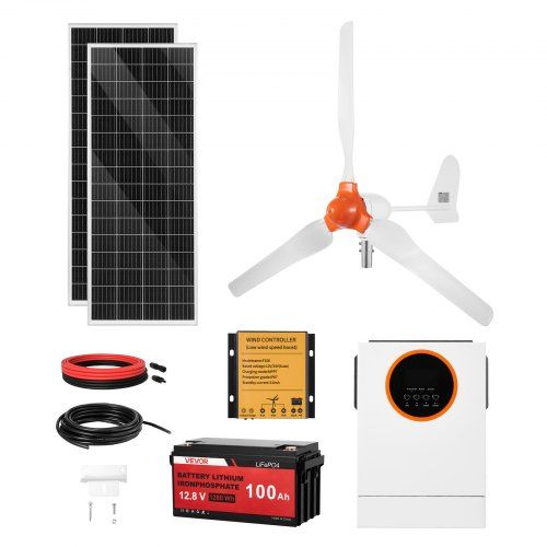 12V 600W Zonne‑windenergieset voor off‑grid avonturen