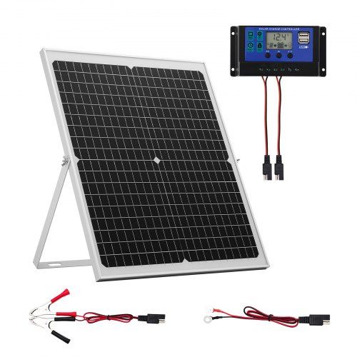 30W 12V monokristallijn zonnepaneelset met MPPT-controller – ideale energieoplossing voor auto, boot en camper