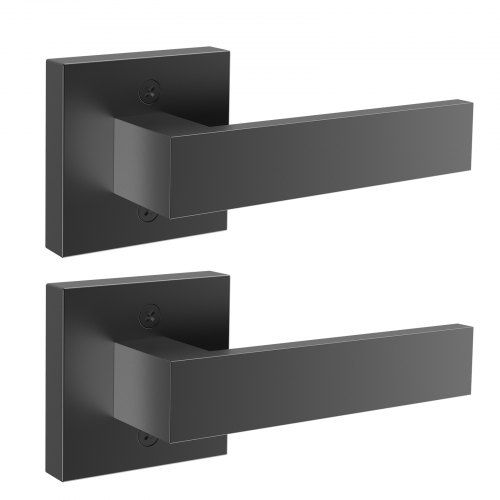 Stijlvolle Zwarte Dummy Deurkruk 145×145 mm – Functioneel en Duurzaam