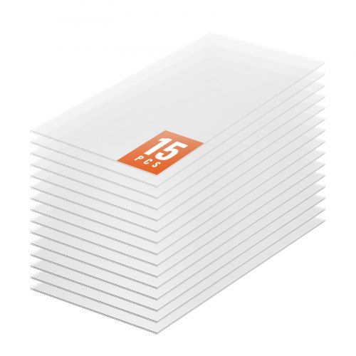 Duurzame polycarbonaat kasplaten – 15‑delige set voor lichtdoorlatende bescherming