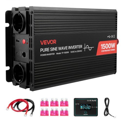 1500W Zuivere Sinusomvormer 12V → 230V voor Camper, Vrachtwagen en Buitengebruik