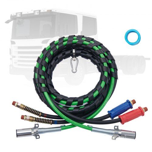 15ft 3‑in‑1 luchtleidingset voor semi‑truck: alles in één compacte kit