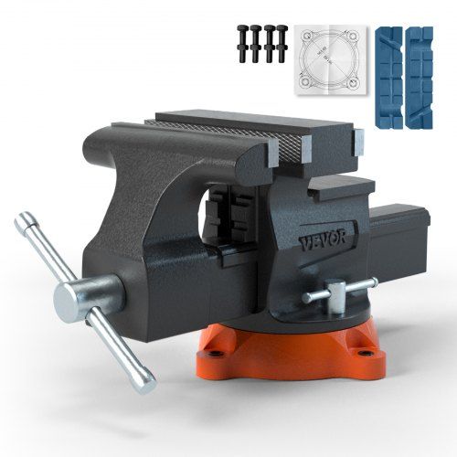 Robuuste 6,5‑inch bankschroef met 360° draaibare basis – een betrouwbare partner voor elke werkplaats