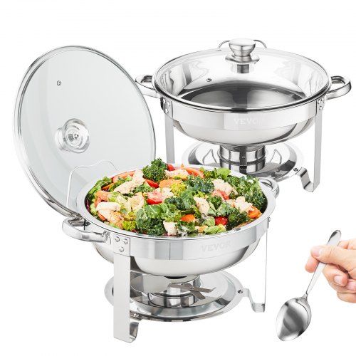Professionele 2‑delige Chafing Dish set voor warme en koude buffetten