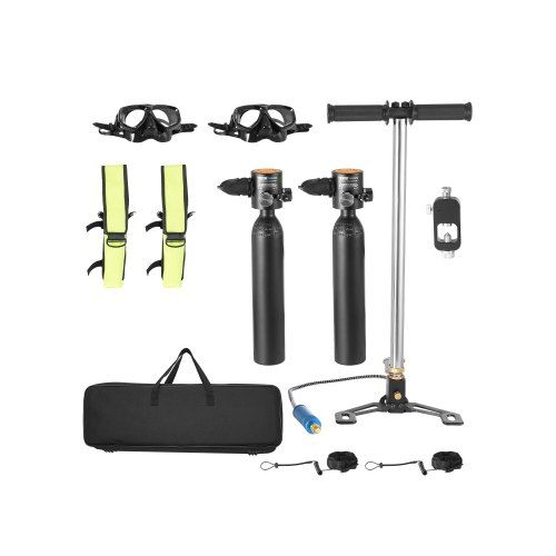 Compact draagbare duikcilinder met pomp – Veilig onderwater tot 30 m