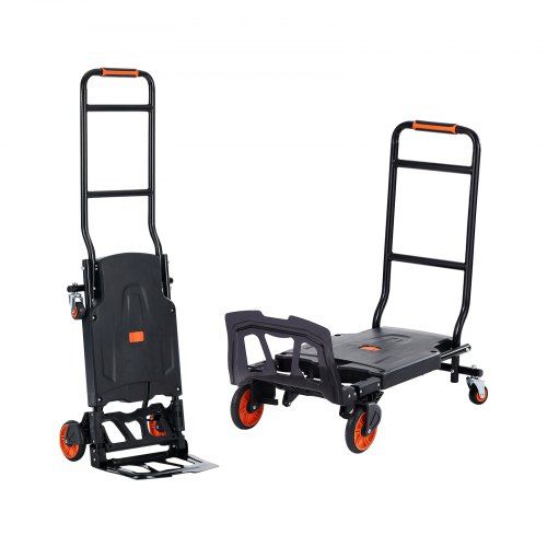 Optimale 2‑in‑1 opvouwbare steekwagen voor zware taken – compact en robuust