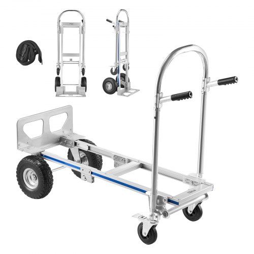 2-in-1 steekwagen tot 454 kg – veelzijdige transportkar voor verhuizingen en magazijn