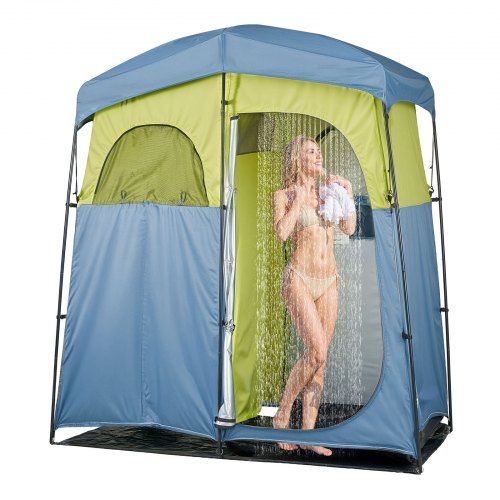 Compacte 2‑persoon Douchetent met Privacy‑scherm – Ideaal voor Camping, Strand en Vistrip