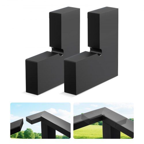 2‑pack leuninghoekverbinder voor terras‑ en trapleuningen – duurzame POM oplossing