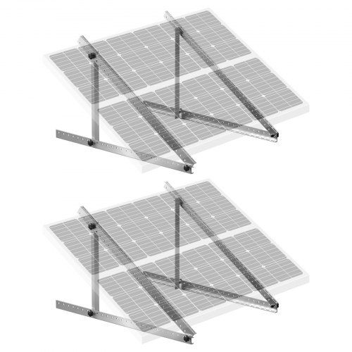 2‑pack verstelbare zonnepaneelmontagebeugels 114 cm – optimale kanteling voor elk dak