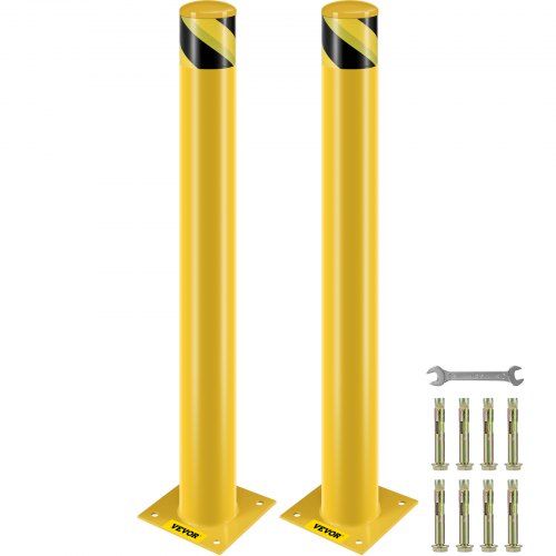 Effectieve parkeerbeveiligingspalen voor binnen en buiten: set van 2 × 107 cm
