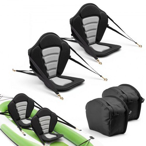 Optimale zitcomfort voor kajak, SUP en kano: veelzijdige kajakstoelen met rugleuning en opbergtas