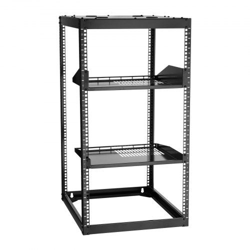 Optimale ruimtebesparing met een 20U open frame serverrack van 585 mm diepte