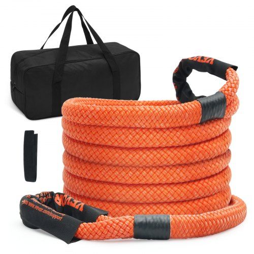 22 mm × 6 m sleepkabel 13 871 kg – zware off‑road sleeptouw met 30 % elasticiteit