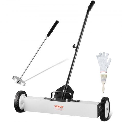 Optimaal opruimen van metaalafval: 24‑inch magnetische veger met wielen