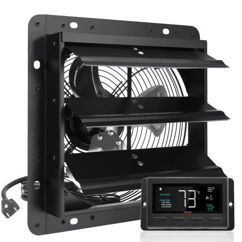 Krachtige metalen afzuigventilator 843 CFM – efficiënte ventilatie voor garage, kas en meer