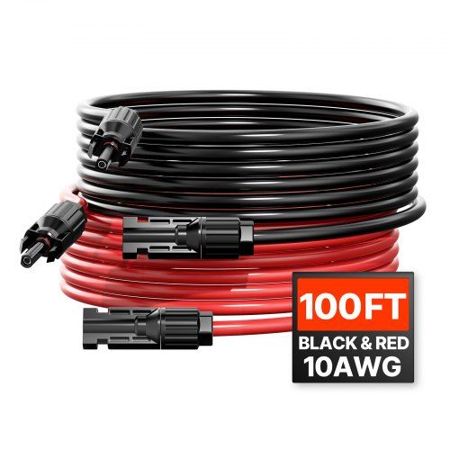 2 × 30 m Solarkabel Verlengkabel 6 mm² – Efficiënte, Weerbestendige MC4‑Connectors