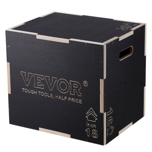 3‑in‑1 Plyometrische Jumpbox 20/18/16 inch – Veelzijdige thuisgym voor elke sporter