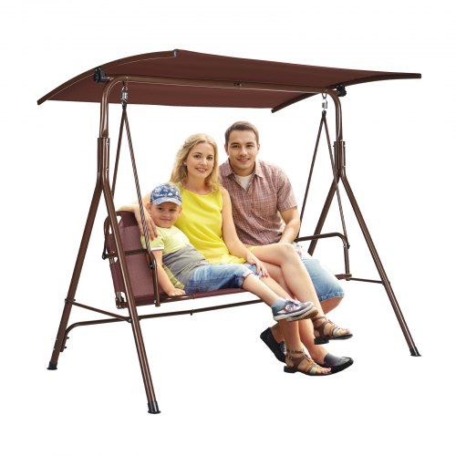 3‑persoons patio‑schommel met verstelbare luifel – comfortabel & duurzaam voor tuin en balkon