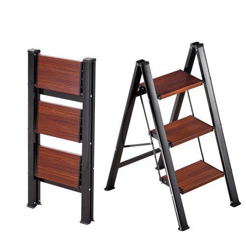 Praktische 3‑treden opvouwbare ladder met antislip treden – de veelzijdige huishoudhulp