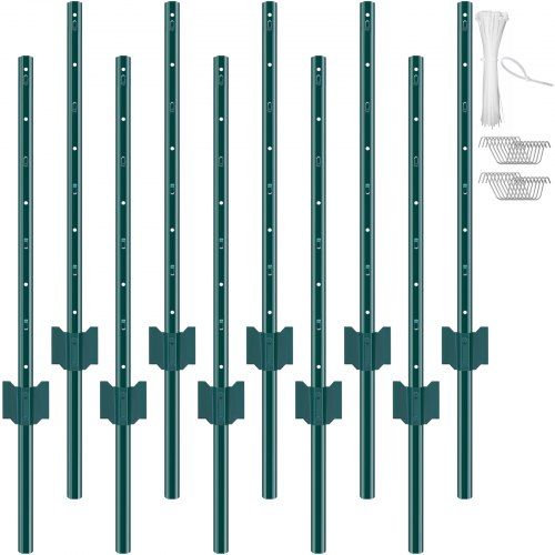 Stevige metalen hekpalen van 3 ft – 10‑pack voor tuin, erf en landbouw