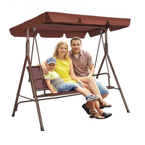 3‑zit buitenpatio schommelstoel met verstelbare luifel – Comfort en stijl voor tuin en terras