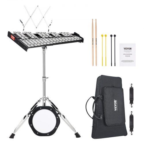 30-toetsen klokkenspel met verstelbare standaard – Het complete percussiepakket voor beginners en scholen