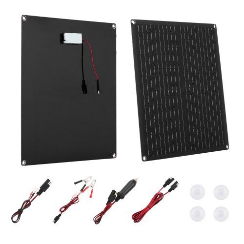Draagbare 30W 12V monokristallijne zonnepaneelacculader voor camper, boot en auto