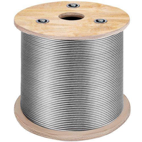 Roestvrijstalen kabel 500 ft 1/8 in – Sterk, roestbestendig en veelzijdig voor doe‑het‑zelf projecten