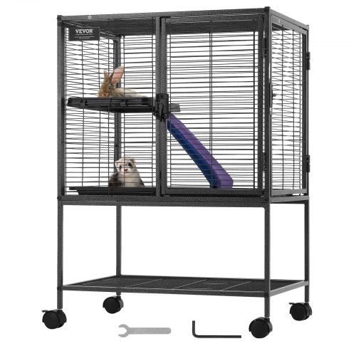 Ruime en robuuste 34‑inch frettenkooi voor kleine huisdieren