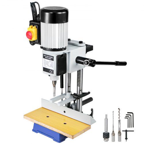 Krachtige 373 W tafelboormachine met multifunctionele beitelset – ideaal voor hout‑ en metaalbewerking