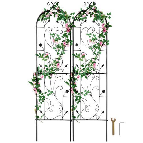 Duurzaam Metalen Tuinreclijst van 38 × 152 cm – Sterke Ondersteuning voor Bloemen, Groenten en Klimplanten