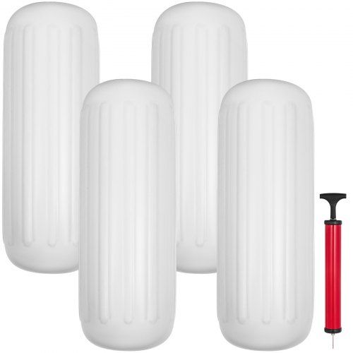 Optimale bescherming voor uw boot: 4‑set opblaasbare fenders 10 × 28 inch