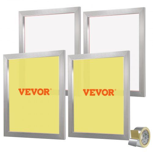 4‑delige zeefdrukframe set 20 × 24 inch – 355 mesh aluminium