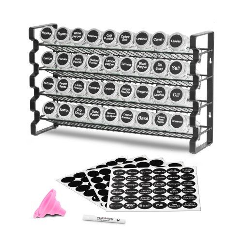 4‑laags kruidenrek met 36 potjes – Praktische organizer voor je keuken