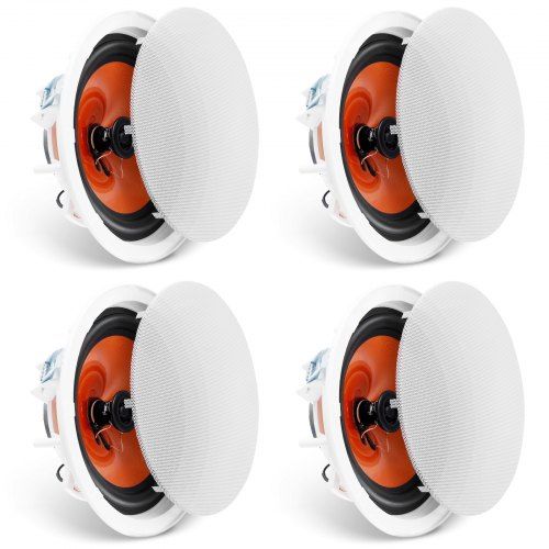 Krachtige 4‑pack plafondluidsprekers van 100 W – indrukwekkend geluid voor elk huis