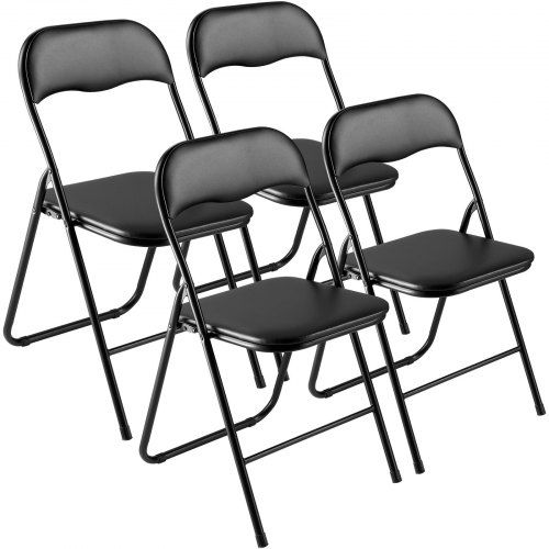 4‑delige Opvouwbare Leren Stoelen – Comfortabel, Stevig en Stijlvol voor Binnen en Buiten
