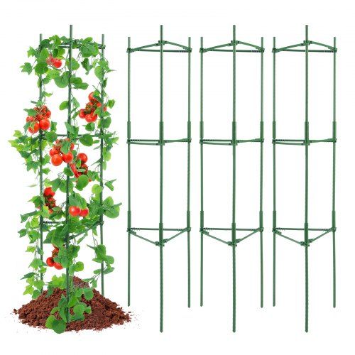 4‑pack verstelbare tomatenkooien – stevige verticale steun voor elke tuin