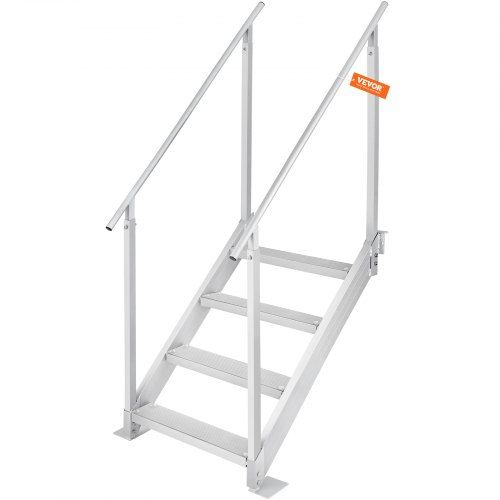 4‑traps zwemtrap met dubbele leuning – Veilig in en uit het water