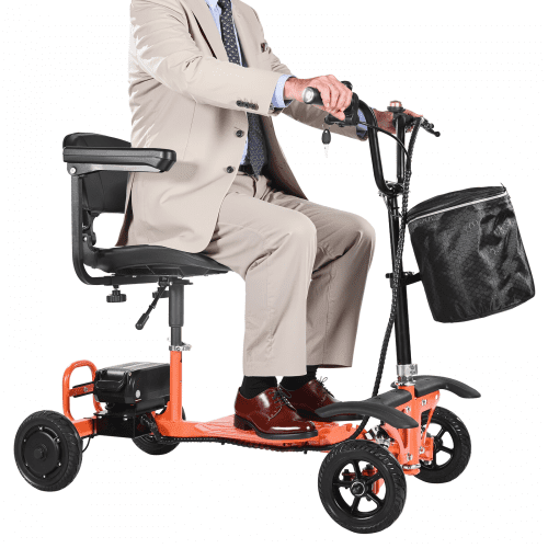 Opvouwbare elektrische scootmobiel met 120 kg draagvermogen – ideale mobiliteit voor senioren