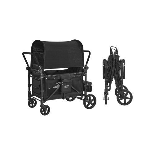 4‑zit kinderwagen: veelzijdige, opvouwbare duw‑trekbuggy voor gezinnen met meerdere kinderen